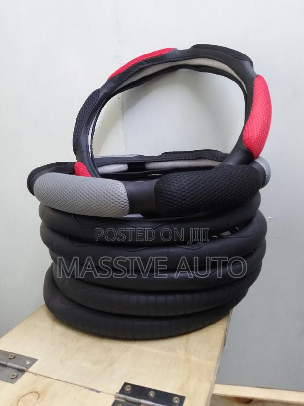 Buy Black Leather Spongy Car Steering Covers