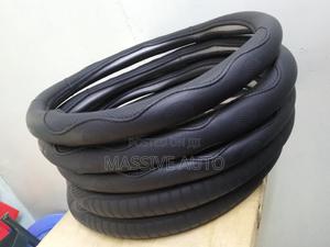 Buy Black Leather Car Steering Covers - thumbnail 2
