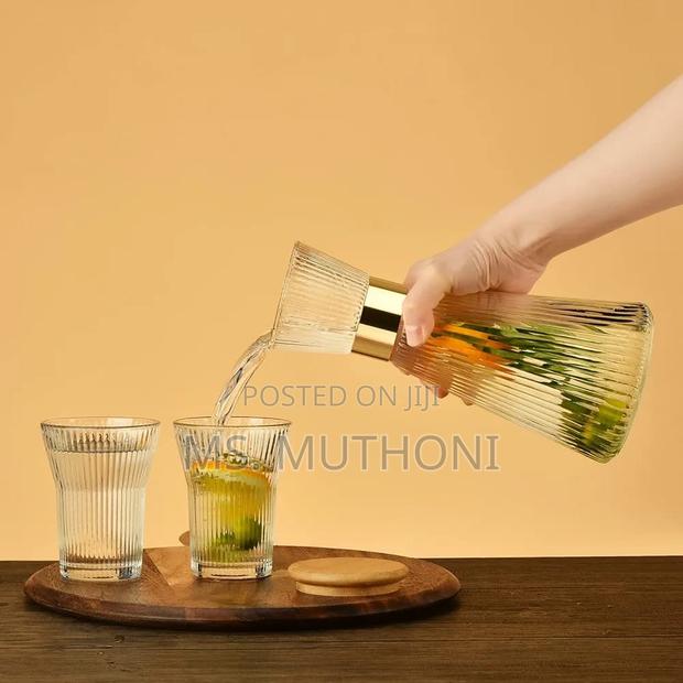 Bedside 5 Pieces Carafe /5pcs High Quality Borosilicate V - thumbnail 3
