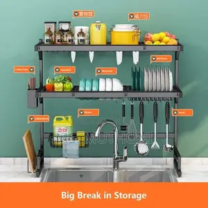 *95cm Detachable Double Over the Sink Dish Rack