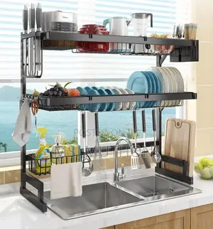 *95cm Detachable Double Over the Sink Dish Rack
