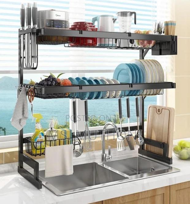 *95cm Detachable Double Over the Sink Dish Rack - main view