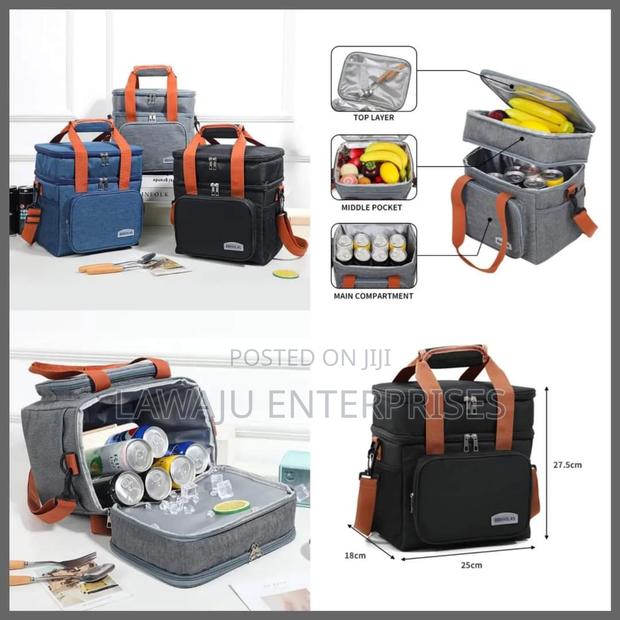 Black 15L Insulated Lunch Bag - main view