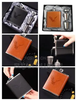 Leather Cover Whisky Flask