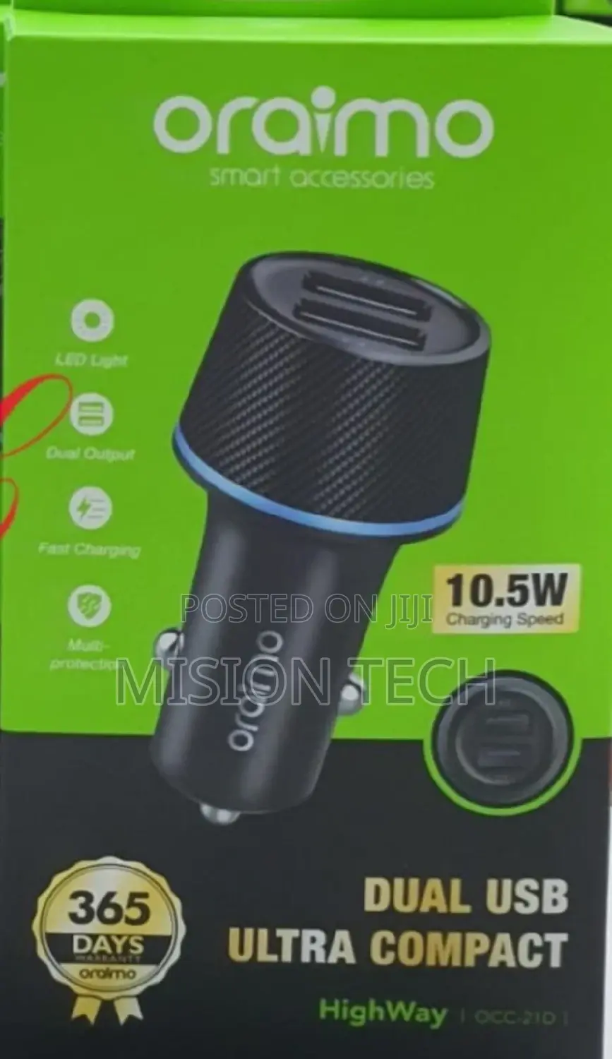 Oraimo Highway OCC-21D Dual USB Car Charger