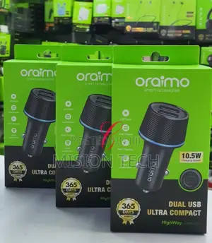 Oraimo Brand New OCC-21D Dual USB Car Charger Adapters