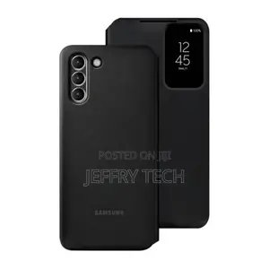 Genuine Samsung Smart Clear View Galaxy S22 Leather Case