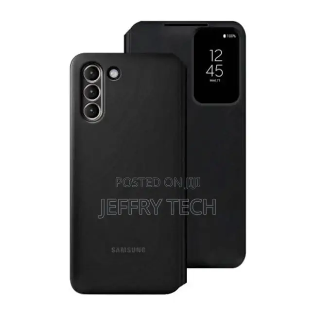 Genuine Samsung Smart Clear View Galaxy S22 Leather Case