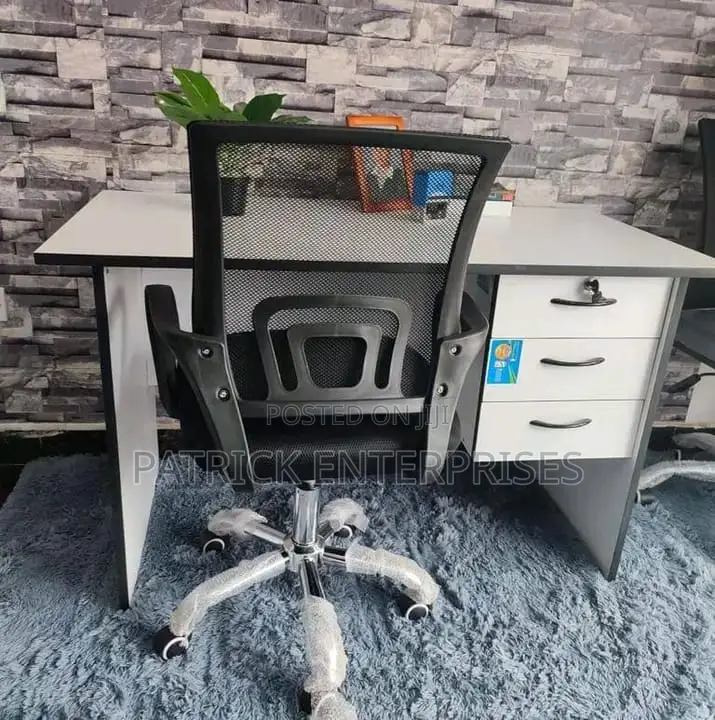 1.2 MTRS Office Desk Plus Low Back Recliner Office Chair