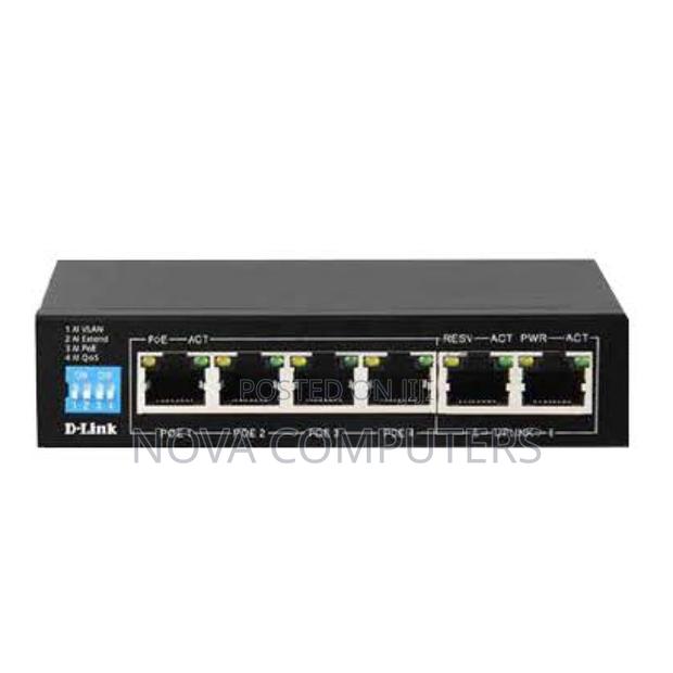 D-Link 250M 6-Port 1000mbps Switch With 4 Poe Ports