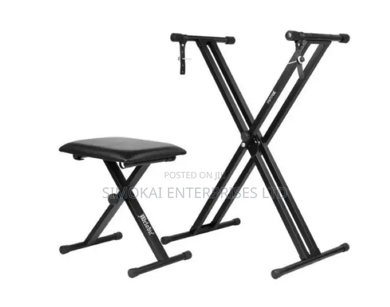 Melodic Adjustable Keyboard Stand Portable Piano Stool