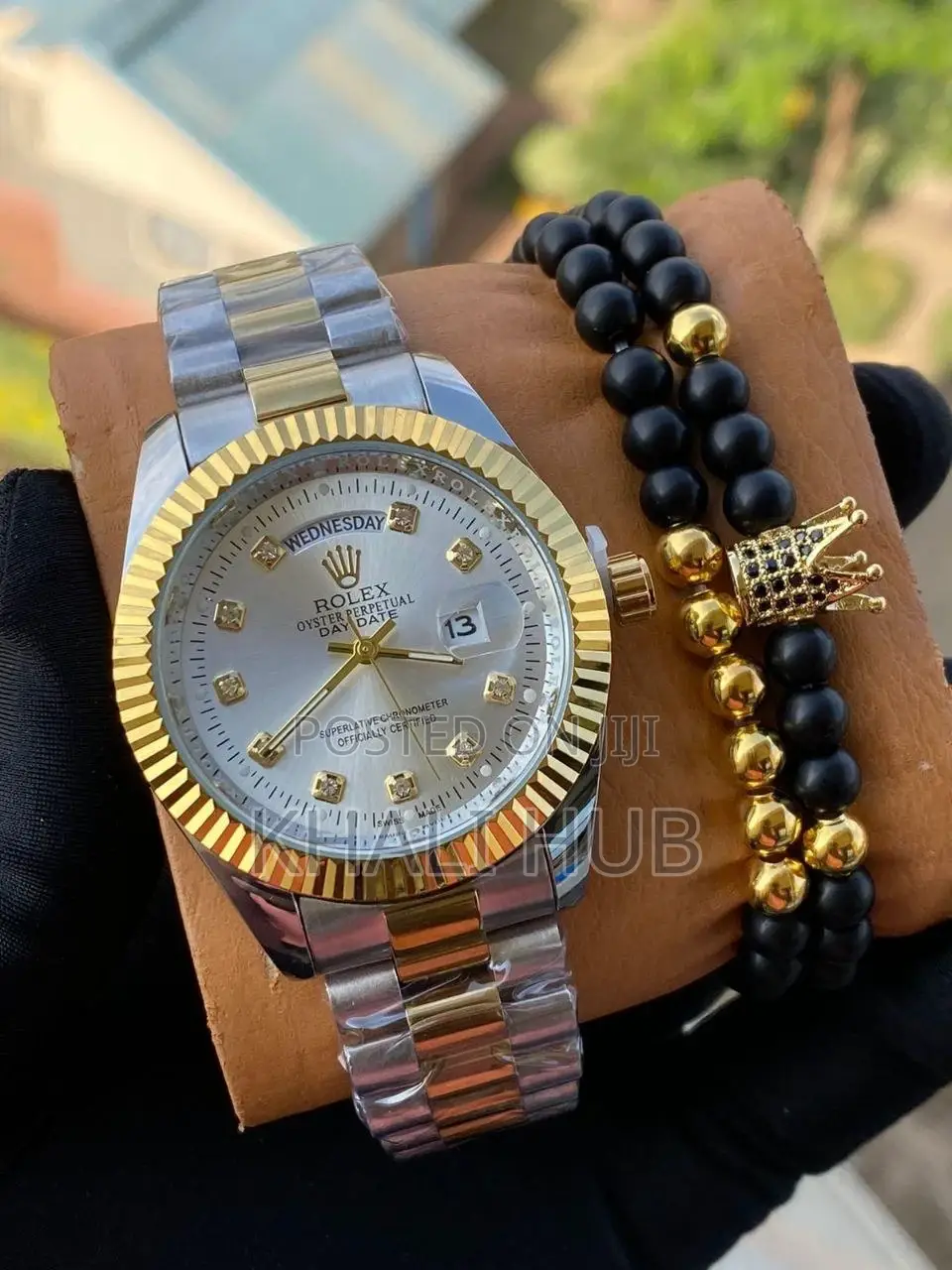 Two-Tone Rolex Watch- Rolex Watch With Bangle.