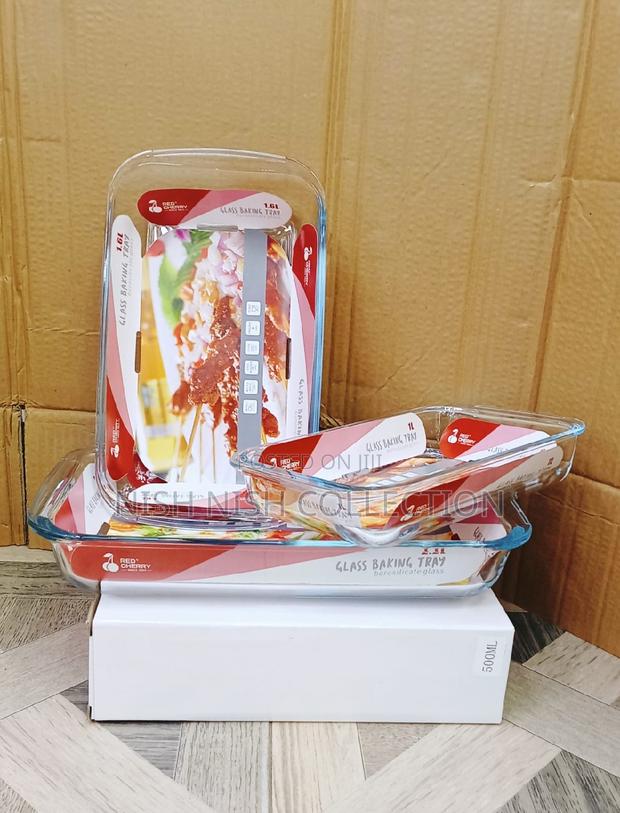 3 Piece Glass Baking Tray