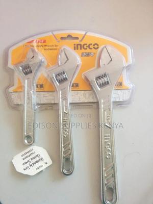 Adjustable Wrench Ingco Adjustable Spanners Set 6" 8" 10" - thumbnail 2