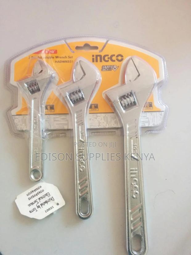 Adjustable Wrench Ingco Adjustable Spanners Set 6" 8" 10" - main view