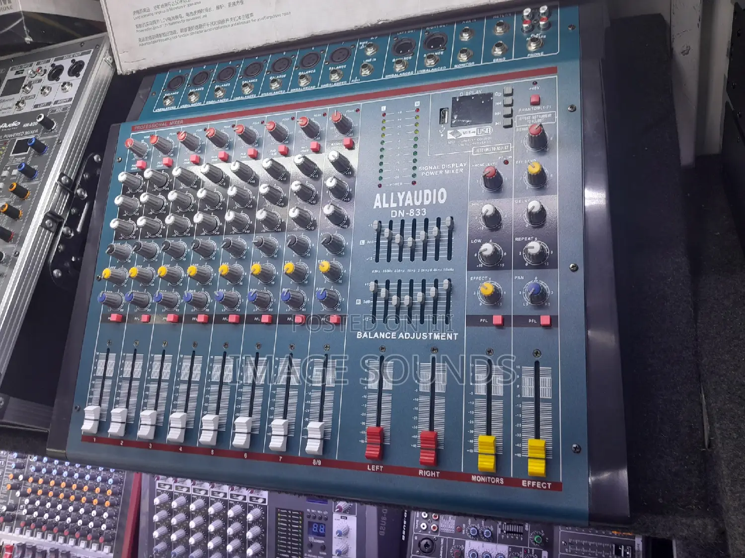 Powered Mixer 8channel Ally Audio ( DN833) Usb Bluetooth