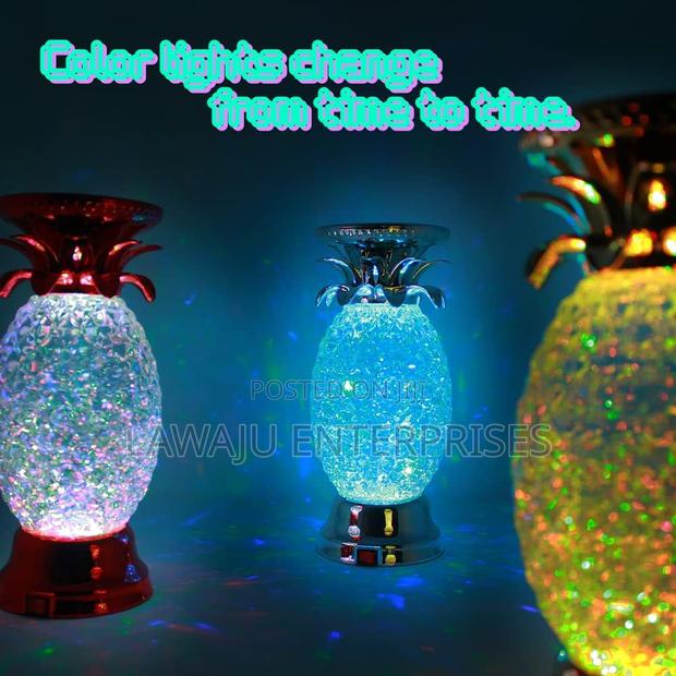 Red Colourful Pineapple Glitter Swirl LED Decor