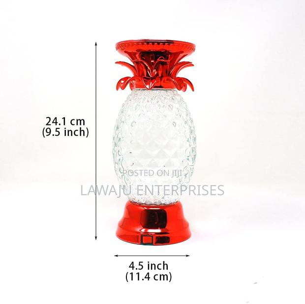 Red Colourful Pineapple Glitter Swirl LED Decor - thumbnail 2