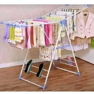Assembled Portable Clothes Rack.