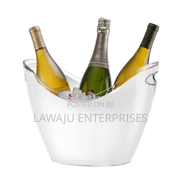 Large Clear Oval Pail Cooler - main view
