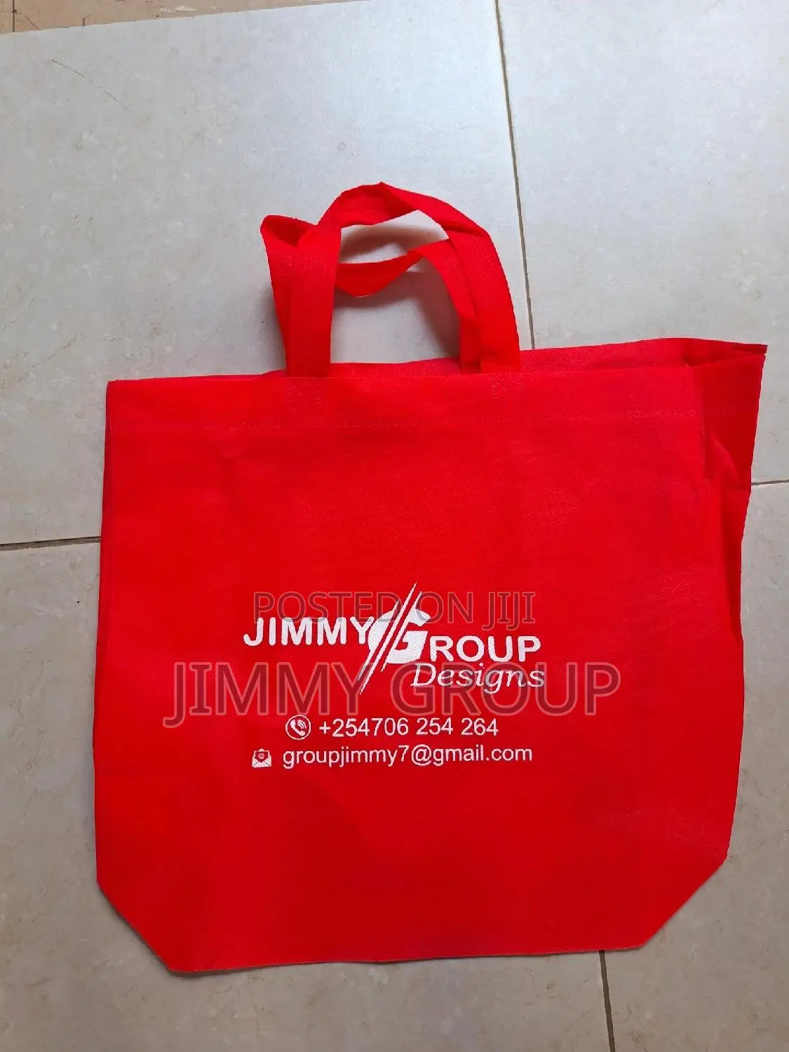 Non-Woven Bags Screen Printing. One Colour