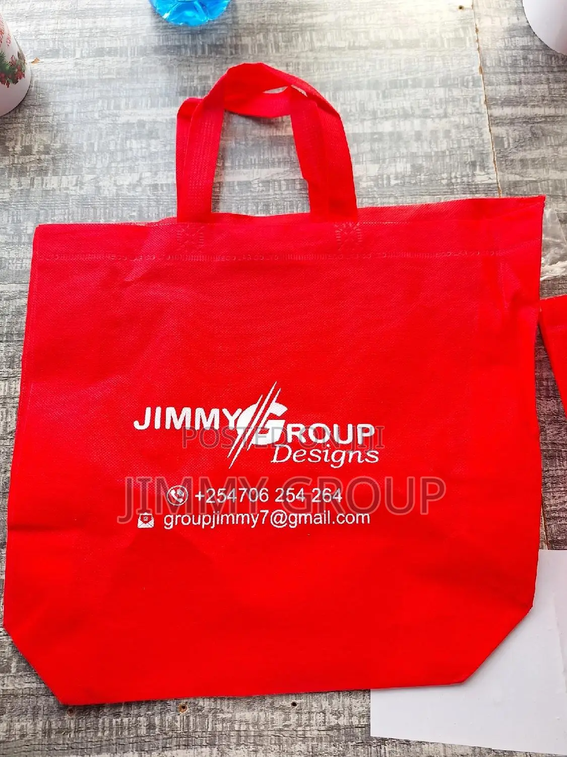 Non-Woven Bags Screen Printing. One Colour