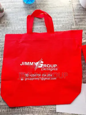 Non-Woven Bags Screen Printing. One Colour
