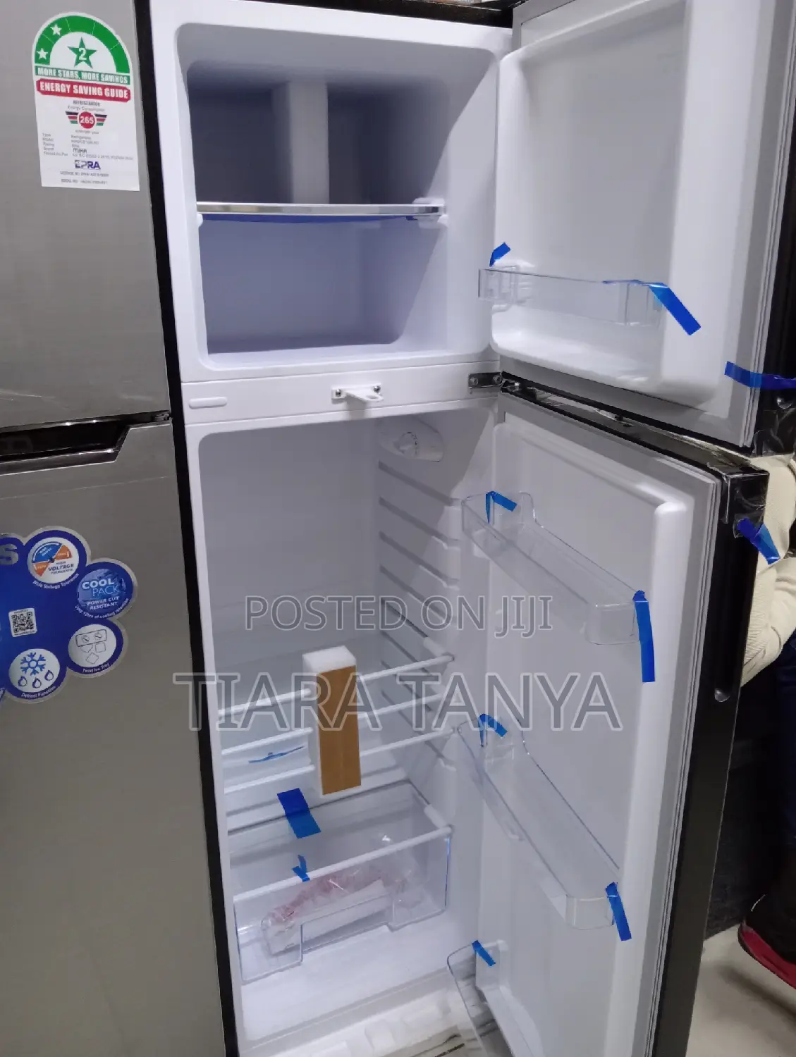 Von Two Door 138 Litres Fridge