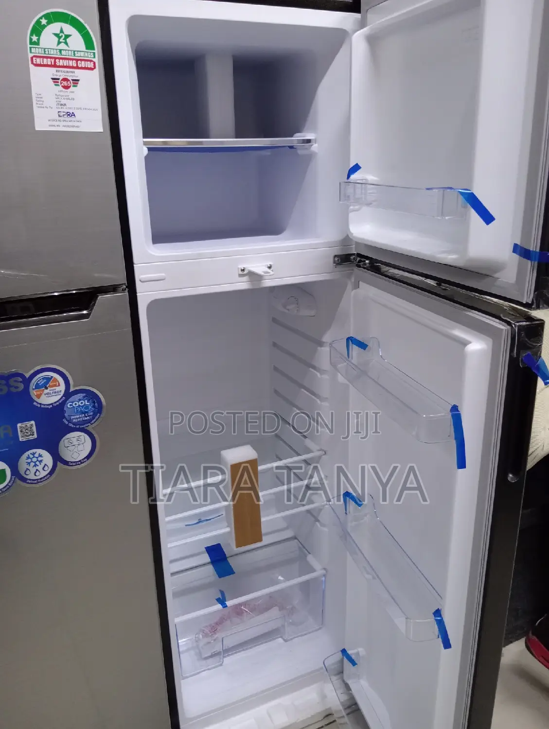 Von Refrigerator- 138 Litres Double Door Fridge