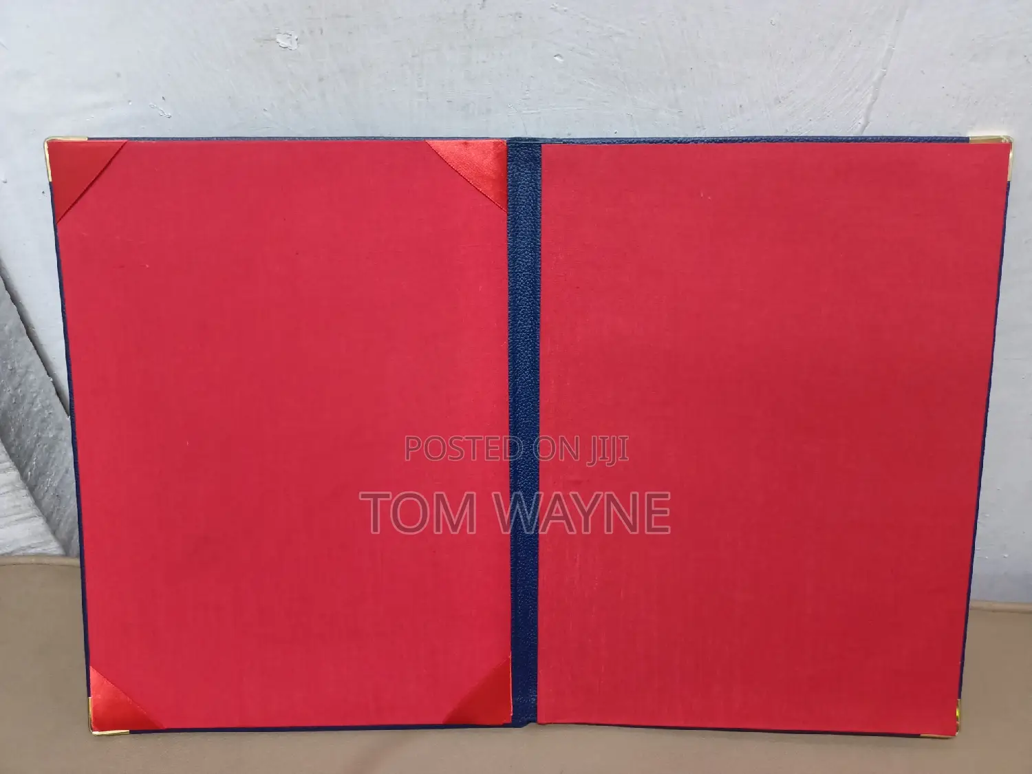 Certificate Holder Made of Lexin Leather, A4 Size