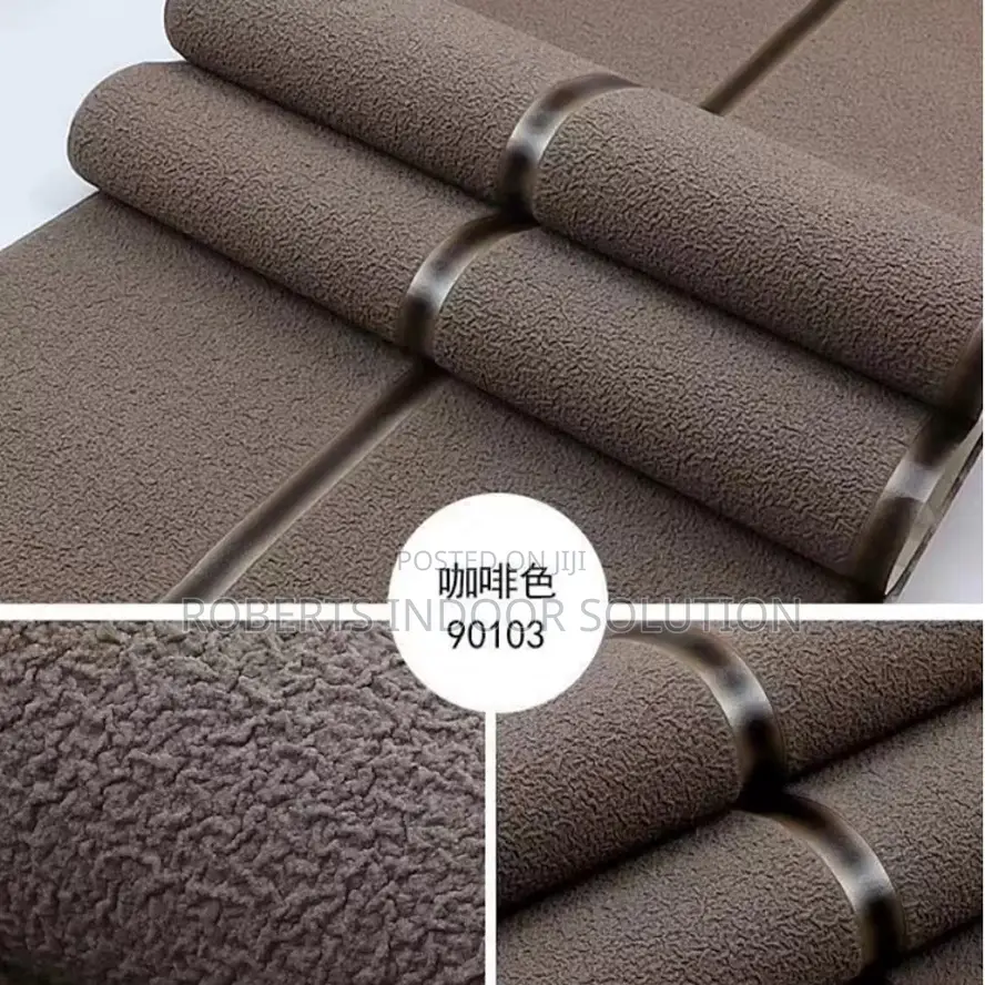Brown Embossed 3d Wallpaper