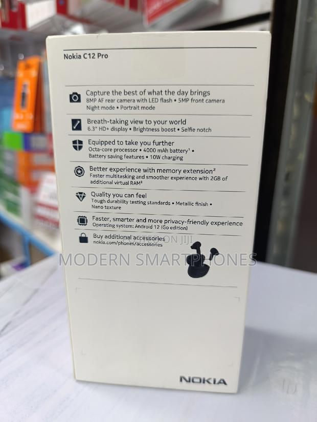 New Nokia C12 Pro 64 GB Black - thumbnail 2