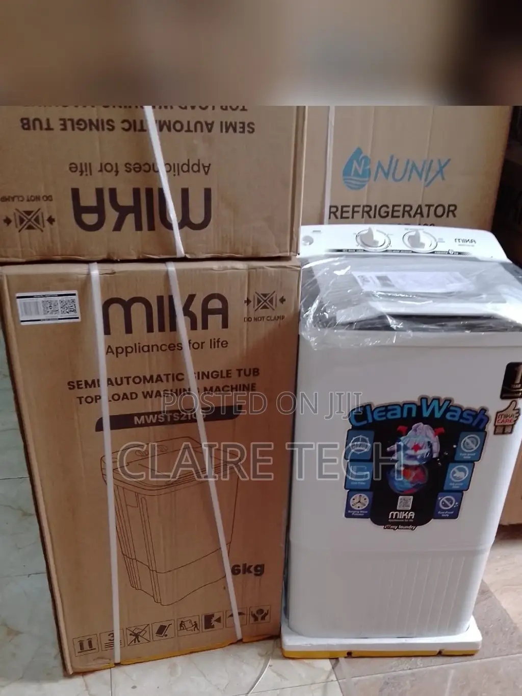 White 6 Kg Mika Semi Automatic Washing Machine Single Tub