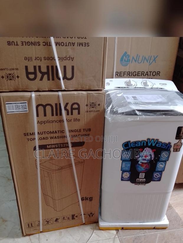 White 6 Kg Mika Semi Automatic Washing Machine Single Tub