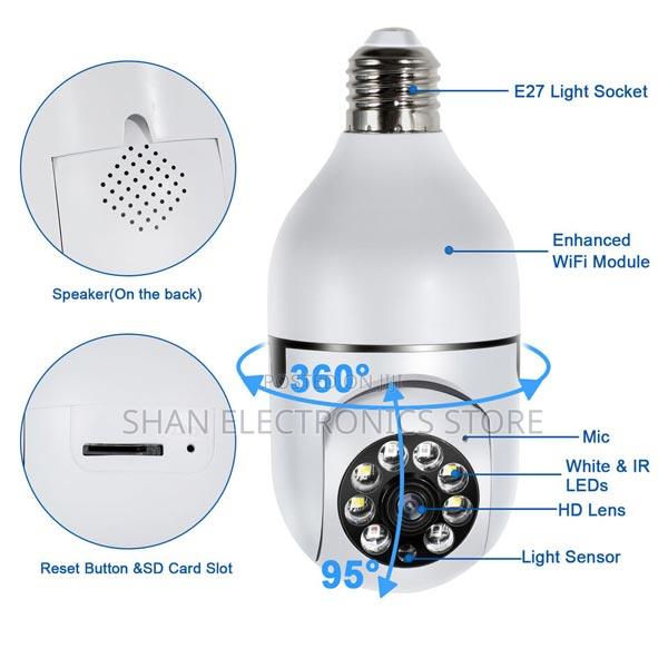 Bulb Security Camera,Home-Wifi 360 Degree-Pan/Tilt Panorami