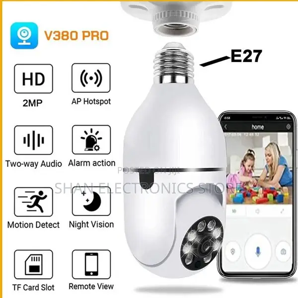 Wireless Home Surveillance Cameras System ~.Ptz Bulb Camera