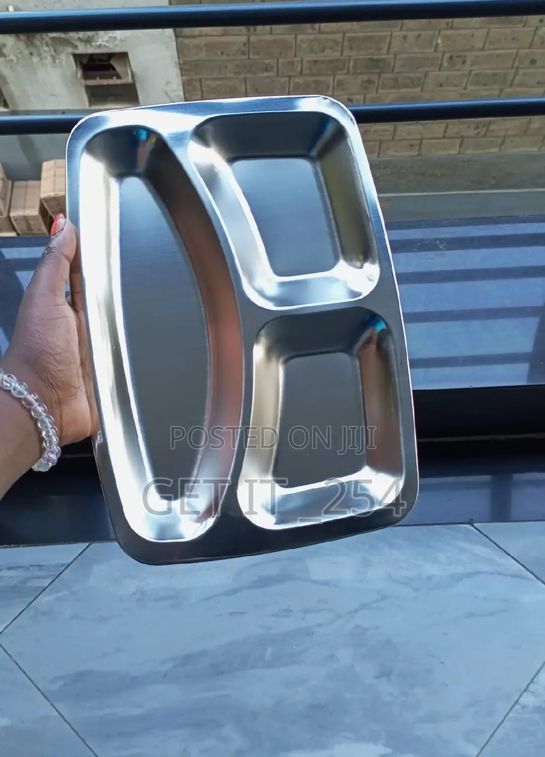 *Steel Partioned Plate 3division
