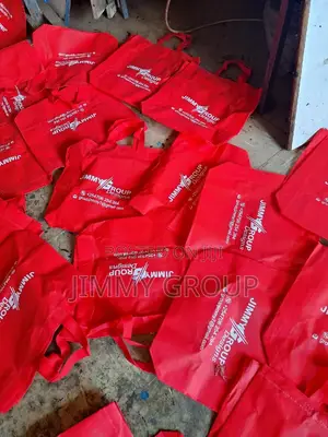 Non-Woven Bags Screen Printing. One Colour