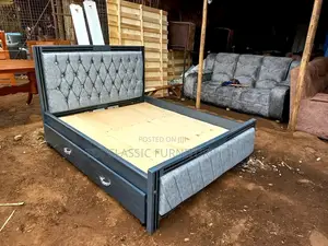 Beds 5×6 Color Gray+With Drawer