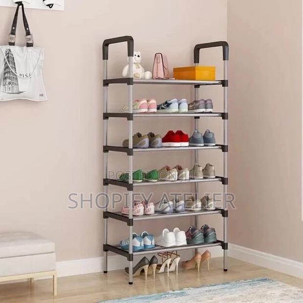 Executive 7 Tier Colored Iron Shoe Rack - main view
