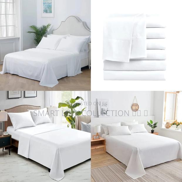 *4pc Plain White Bedsheets*