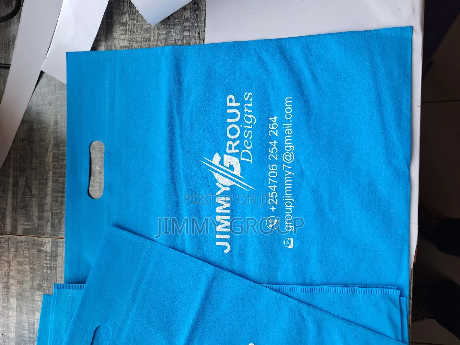 Non-Woven Bags Screen Printing. One Colour