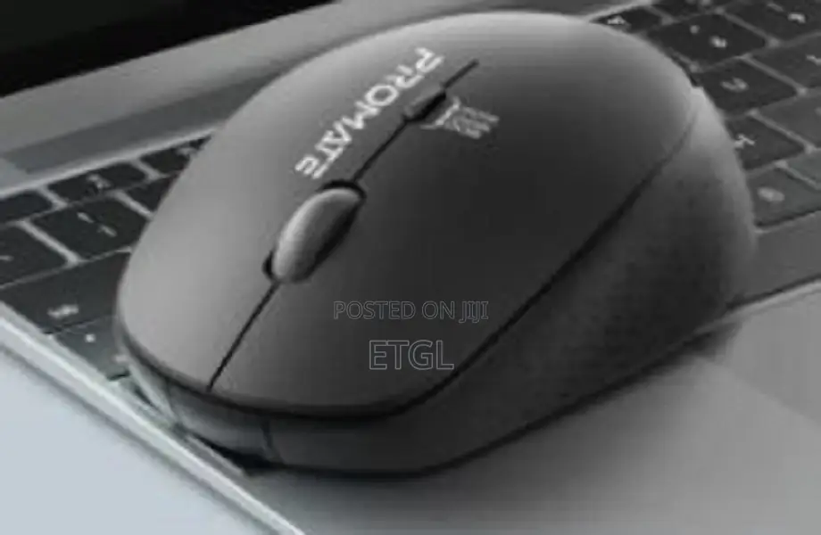 Promate 1600DPI Dual Tone Wireless Mouse, Black