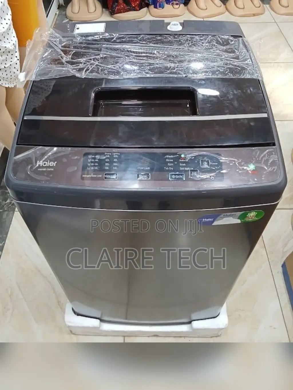 Black 8 Kg Haeir Top Load Washing Machine HWM80-1269S6