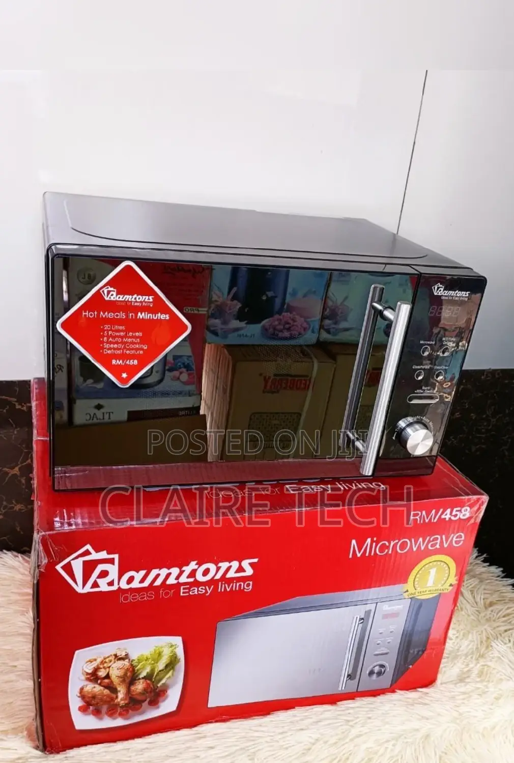 RM/458 Ramtons 20 L Digital Microwave With Glass Door