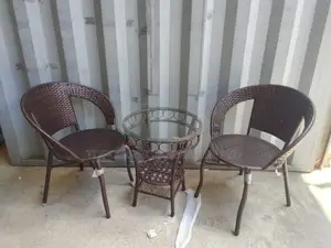 Rattan Chairs (2) and Table