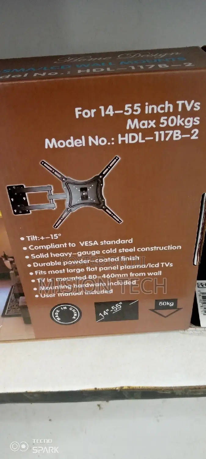 Universal Plasma LCD Movable Tv Wall Mount for 14" to 55"