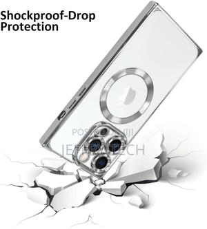 Glossy Square Magsafe Case for iPhone 15 Pro Max 14 Transpar - thumbnail 2