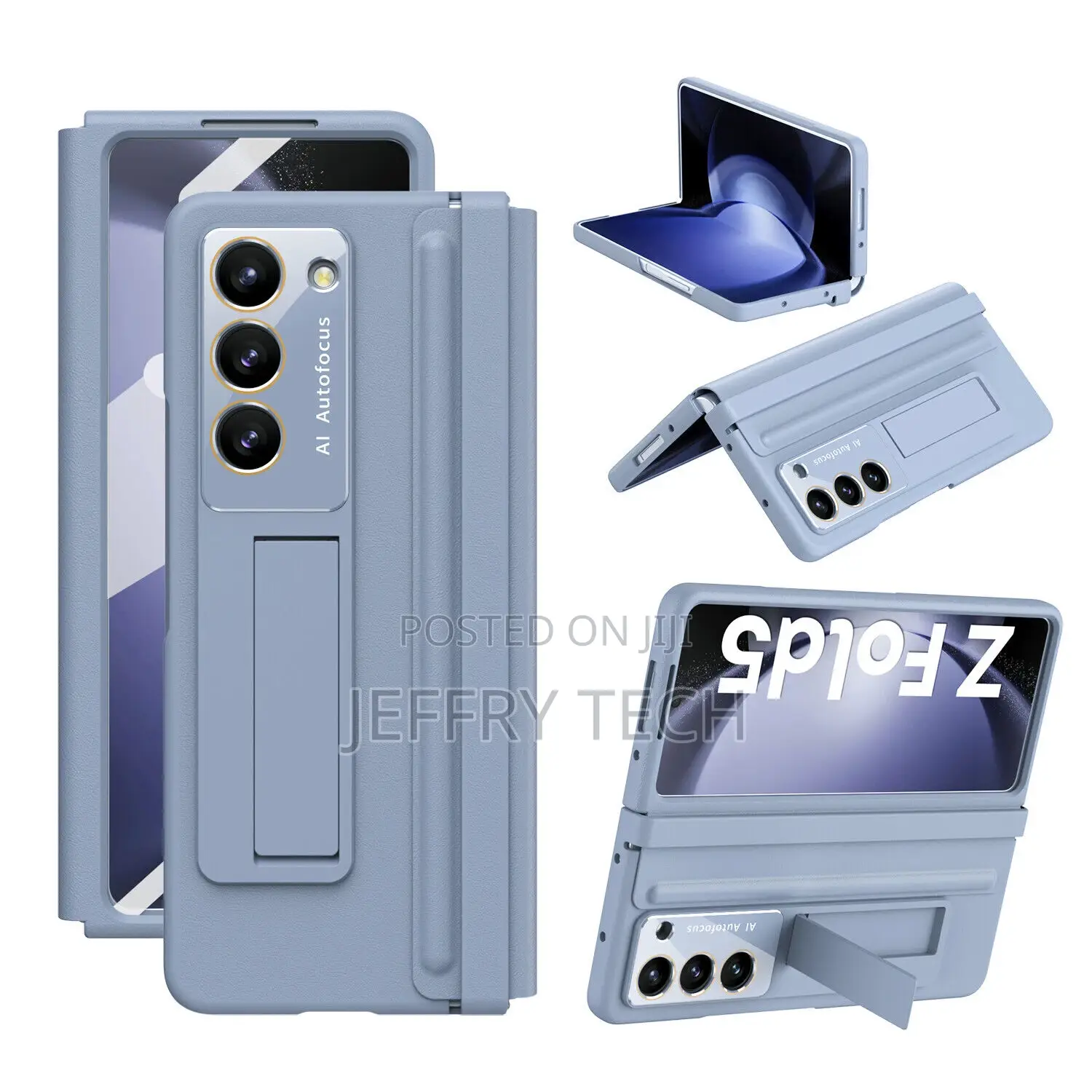 Eco-Leather Hinge Flap Case for Samsung Galaxy Z Fold5 4 Gla
