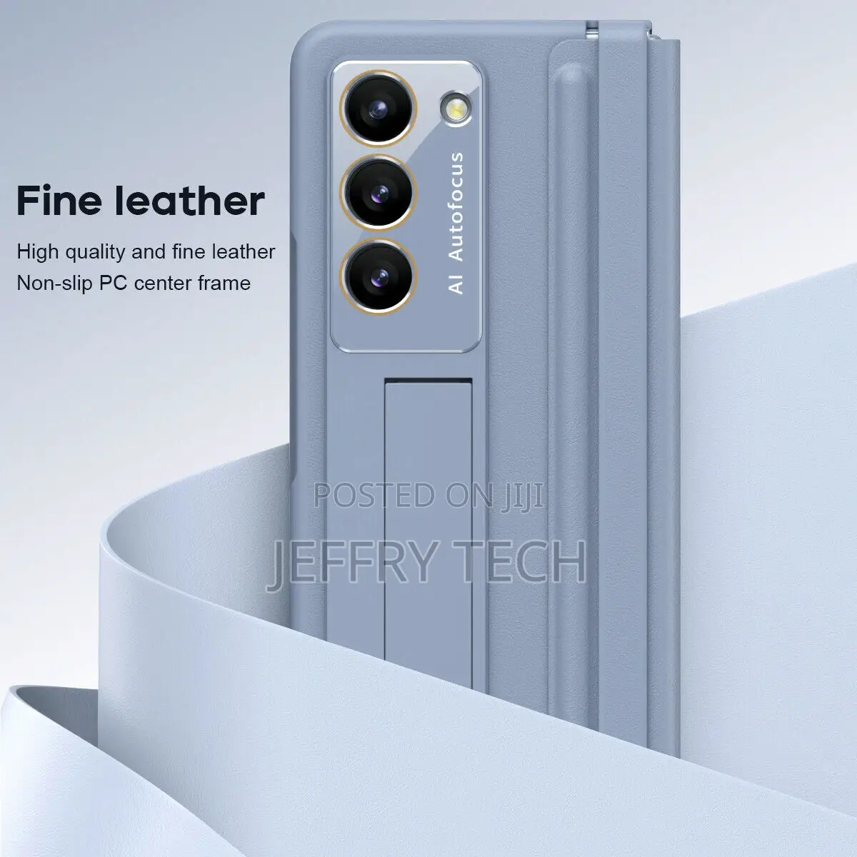 Eco-Leather Hinge Flap Case for Samsung Galaxy Z Fold5 4 Gla